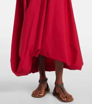 Brunello Cucinelli Cotton-blend midi skirt | Thumbnail 5
