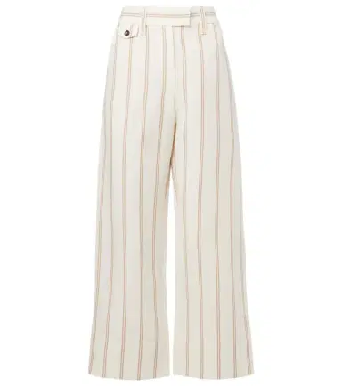 Brunello Cucinelli Monili striped linen and cotton chinos | Thumbnail 1