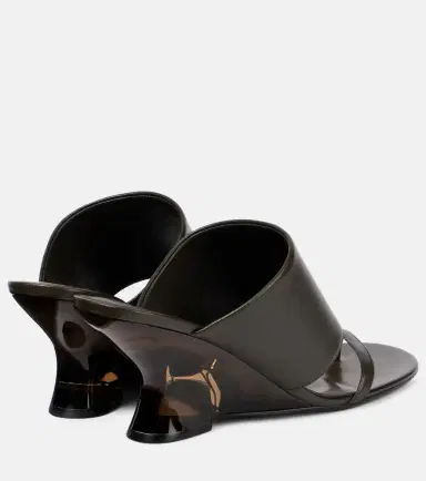 Dries Van Noten Leather wedge mules | Thumbnail 3