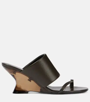 Dries Van Noten Leather wedge mules | Thumbnail 4