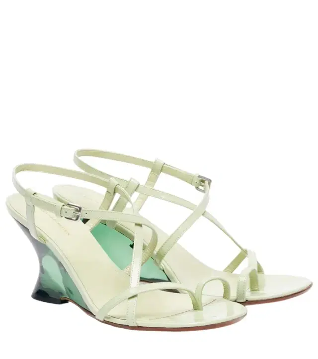 Dries Van Noten Bulle 105 patent leather mules