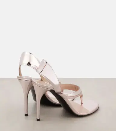 Alaïa Alaïa Infradito mirrored leather thong sandals | Thumbnail 4