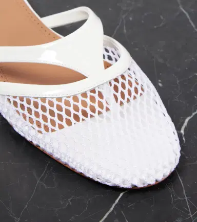 Alaïa Alaïa Infradito leather and fishnet mules | Thumbnail 2 Alaïa Alaïa Infradito leather and fishnet mules | Thumbnail 2