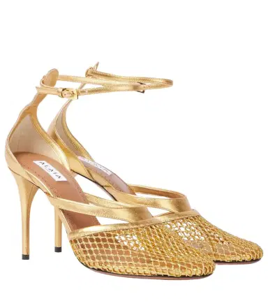 Alaïa Alaïa Infradito Fishnet 90 leather pumps | Thumbnail 1