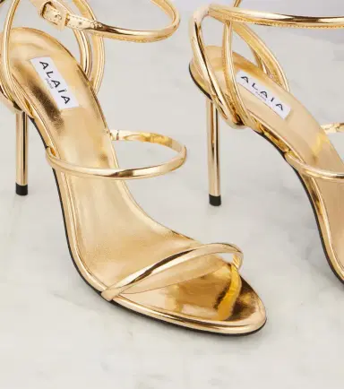 Alaïa Alaïa Strappy metallic leather sandals | Thumbnail 2 Alaïa Alaïa Strappy metallic leather sandals | Thumbnail 2
