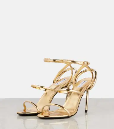 Alaïa Alaïa Strappy metallic leather sandals | Thumbnail 4 Alaïa Alaïa Strappy metallic leather sandals | Thumbnail 4