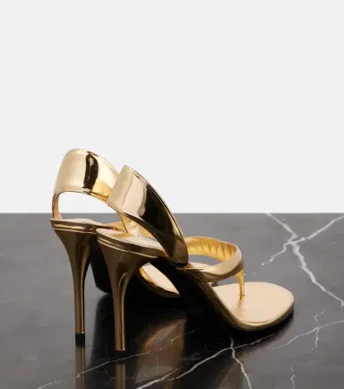 Alaïa Alaïa Infradito 90 mirrored leather sandals | Thumbnail 3