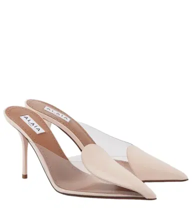 Alaïa Alaïa Le Caur Abstrait 90 patent leather mules | Thumbnail 1 Alaïa Alaïa Le Caur Abstrait 90 patent leather mules | Thumbnail 1