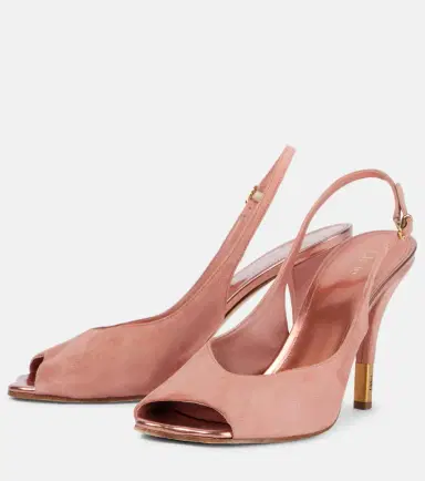 Chloé Chloé Flower 95 suede peep-toe pumps | Thumbnail 3 Chloé Chloé Flower 95 suede peep-toe pumps | Thumbnail 3