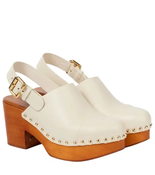 Chloe Chloé Jeannette studded leather clogs
