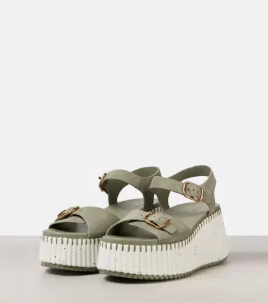 Chloé Chloé Nama suede platform sandals | Thumbnail 4
