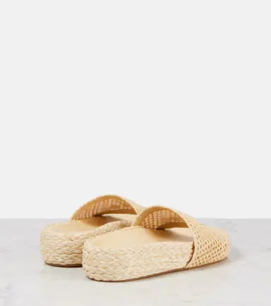 Chloé Chloé Isla raffia-effect slides | Thumbnail 2 Chloé Chloé Isla raffia-effect slides | Thumbnail 2