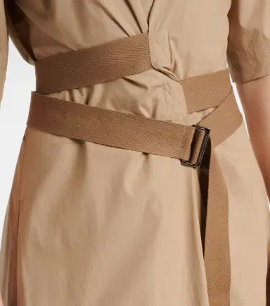 Brunello Cucinelli Belted cotton shirt dress | Thumbnail 6