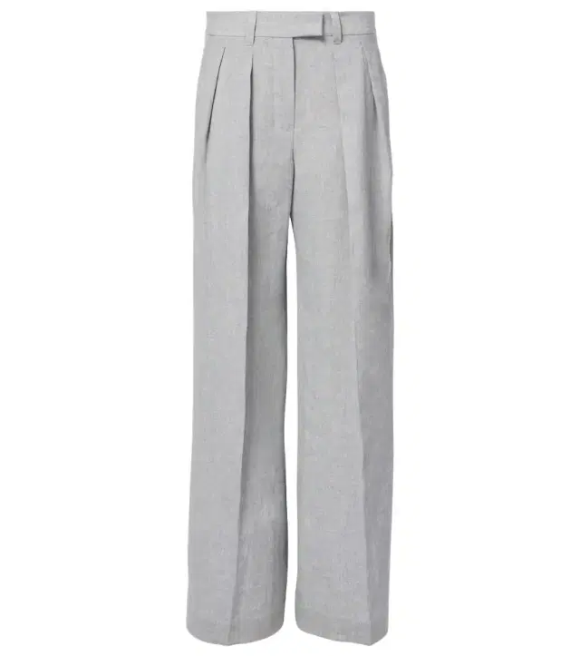 Brunello Cucinelli Linen-blend wide-leg pants