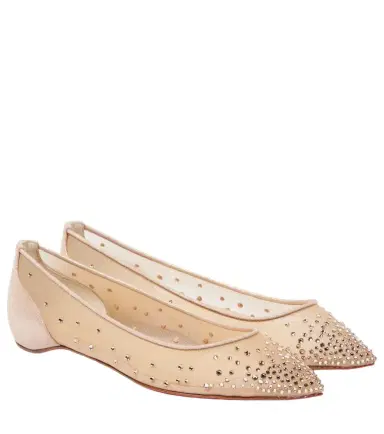 Christian Louboutin Follies Strass mesh ballet flats | Thumbnail 1 Christian Louboutin Follies Strass mesh ballet flats | Thumbnail 1
