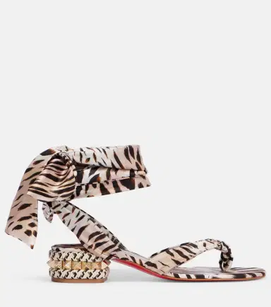 Christian Louboutin Pyra Du Desert 30 crêpe satin sandals | Thumbnail 4 Christian Louboutin Pyra Du Desert 30 crêpe satin sandals | Thumbnail 4