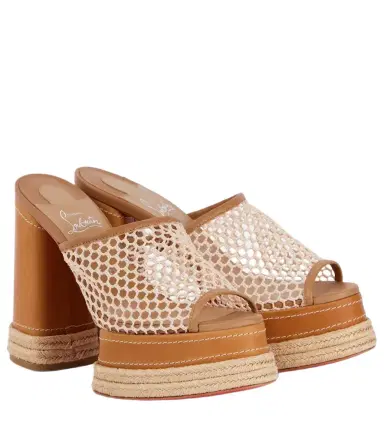 Christian Louboutin Almeja 130 platform espadrille mules | Thumbnail 1 Christian Louboutin Almeja 130 platform espadrille mules | Thumbnail 1