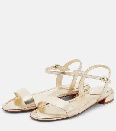 Christian Louboutin Sweet Jane metallic leather sandals | Thumbnail 2
