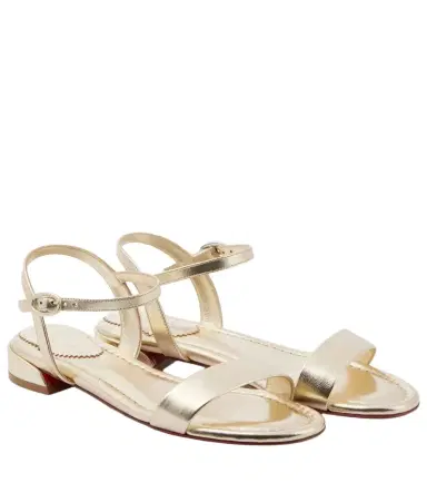 Christian Louboutin Sweet Jane metallic leather sandals | Thumbnail 1