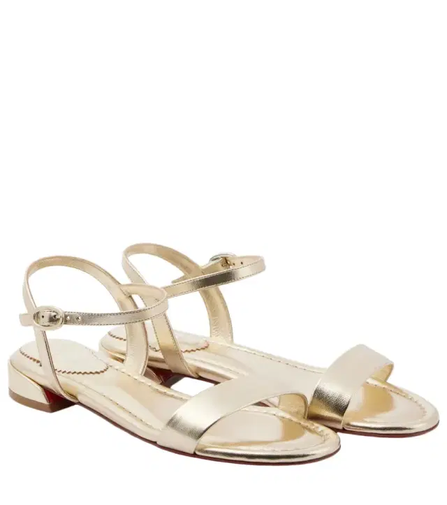 Sweet Jane metallic leather sandals
