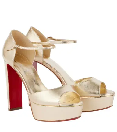 Christian Louboutin Sandaloo 130 leather peep-toe pumps | Thumbnail 1 Christian Louboutin Sandaloo 130 leather peep-toe pumps | Thumbnail 1