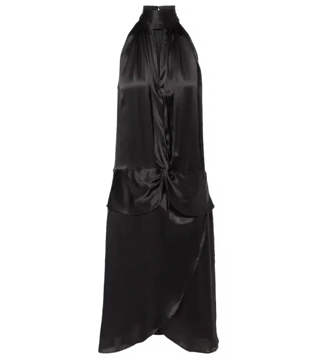 Nina Ricci Gathered halterneck satin minidress