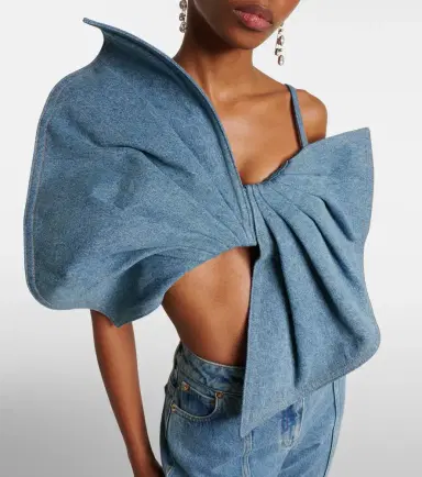 Nina Ricci Bow-detail denim top | Thumbnail 2 Nina Ricci Bow-detail denim top | Thumbnail 2