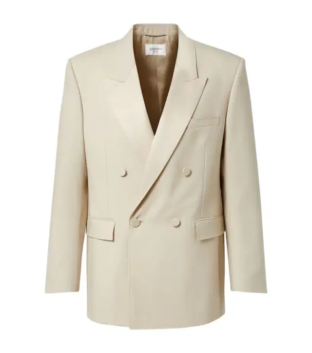 Saint Laurent Double-breasted wool tuxedo jacket
