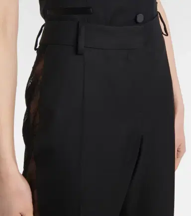 Nina Ricci Lace-trimmed wool straight pants | Thumbnail 6