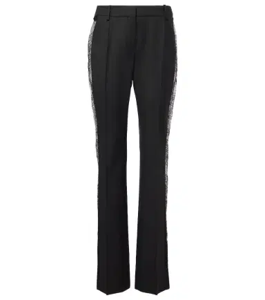 Nina Ricci Lace-trimmed wool straight pants | Thumbnail 1