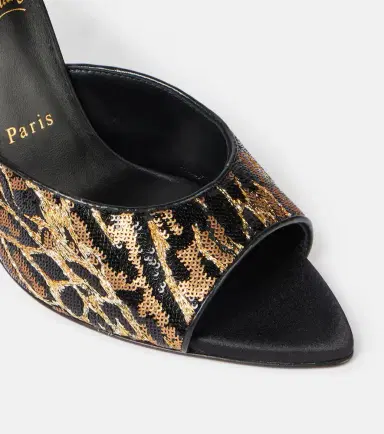 Christian Louboutin Miss Z 100 sequined satin mules | Thumbnail 3