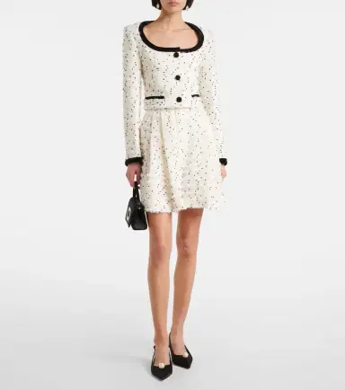 Nina Ricci High-rise wool-blend tweed shorts | Thumbnail 4