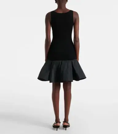 Nina Ricci Peplum cotton-blend midi dress | Thumbnail 4 Nina Ricci Peplum cotton-blend midi dress | Thumbnail 4