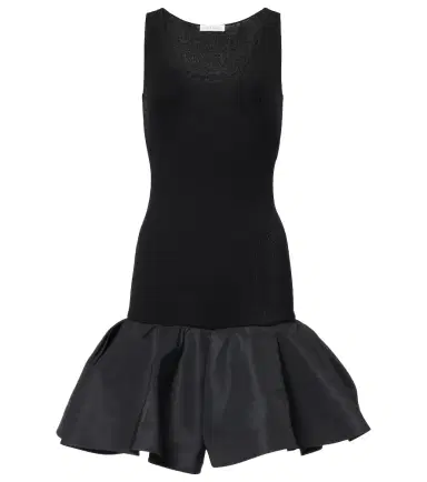 Nina Ricci Peplum cotton-blend midi dress | Thumbnail 1 Nina Ricci Peplum cotton-blend midi dress | Thumbnail 1