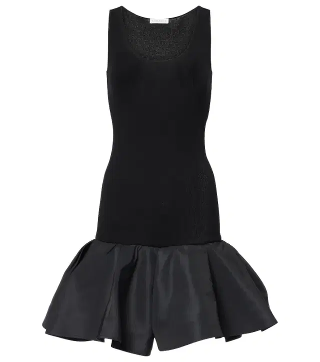 Nina Ricci Peplum cotton-blend midi dress
