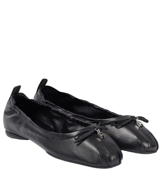 Hogan H684 bow-detail leather ballet flats