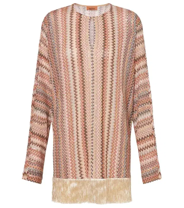 Missoni Zigzag fringed lamé blouse