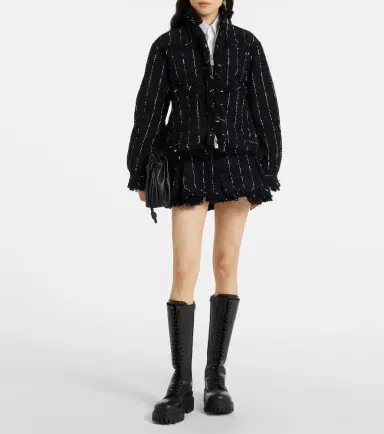 Sacai Striped tweed jacket | Thumbnail 2