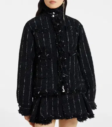 Sacai Striped tweed jacket | Thumbnail 4