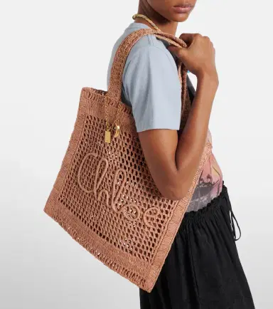Chloé Chloé Summer Banana raffia-effect tote bag | Thumbnail 2 Chloé Chloé Summer Banana raffia-effect tote bag | Thumbnail 2