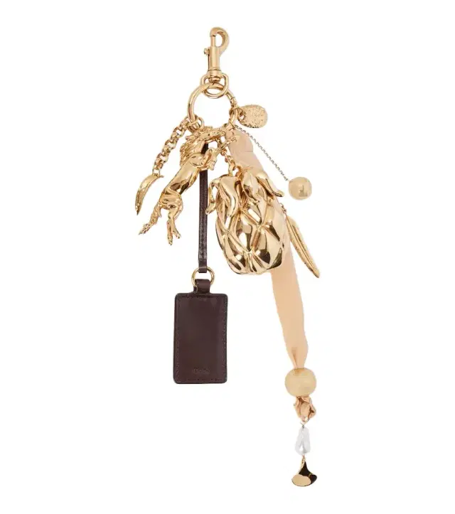 Chloe Chloé Giga Pineapple leather bag charm