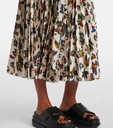 Sacai Printed pleated midi skirt | Thumbnail 3