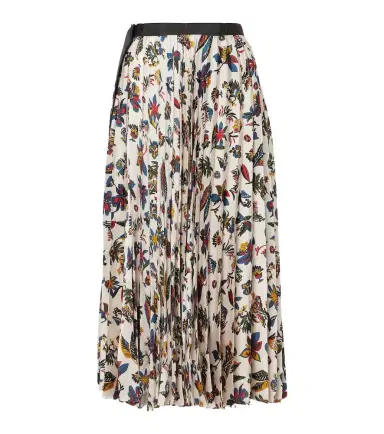 Sacai Printed pleated midi skirt | Thumbnail 1