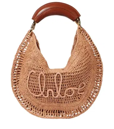 Chloé Chloé Summer Banana raffia-effect shoulder bag | Thumbnail 1 Chloé Chloé Summer Banana raffia-effect shoulder bag | Thumbnail 1