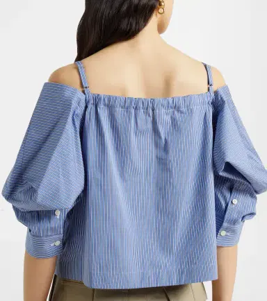 Sacai Striped cotton poplin top | Thumbnail 3
