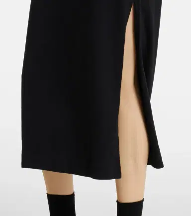 Sacai Puff-sleeve cotton-blend jersey midi dress | Thumbnail 4