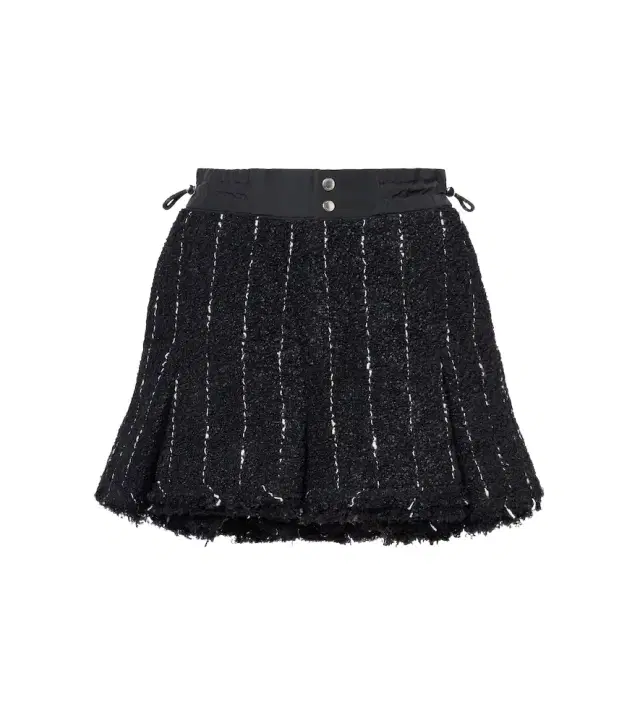 Striped tweed shorts