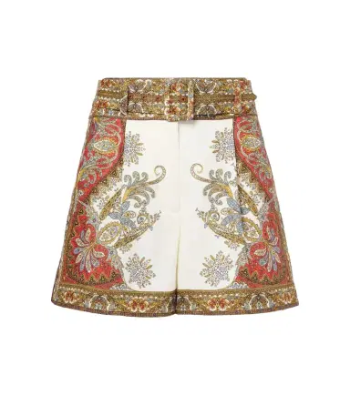 Veronica Beard Hobbes floral linen shorts | Thumbnail 1
