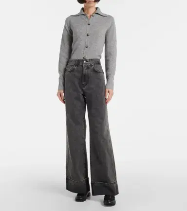 Veronica Beard Taylor high-rise wide-leg jeans | Thumbnail 5 Veronica Beard Taylor high-rise wide-leg jeans | Thumbnail 5