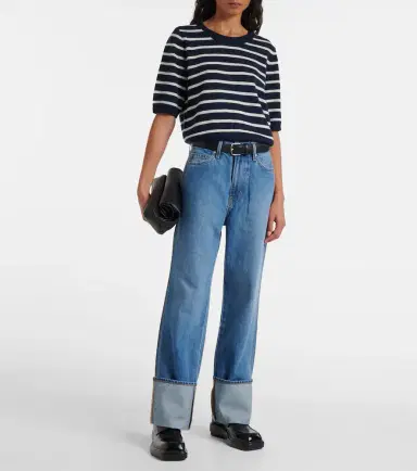 Veronica Beard Shana striped cashmere sweater | Thumbnail 4